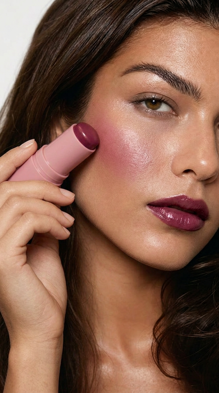 campaign photo with blush stick